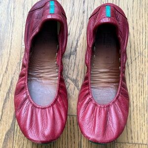 Tieks Cardinal Red Ballet Flats Size 8